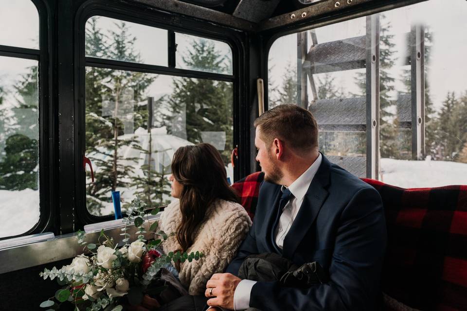 Whistler snow cat wedding