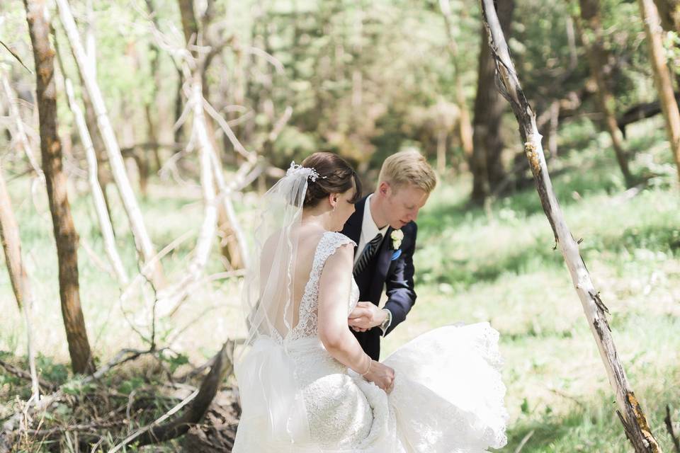 Canmore winter wedding