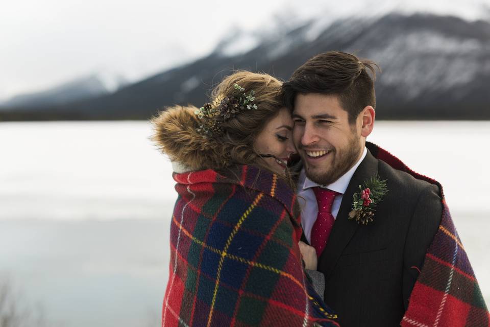 Canmore winter wedding