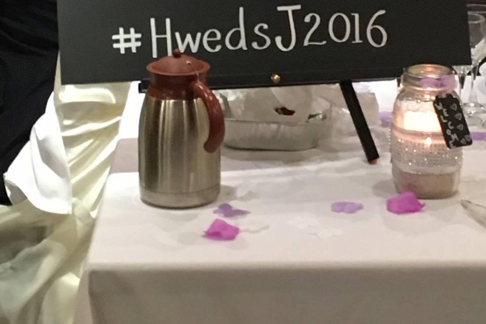 Utilize your wedding hashtag!