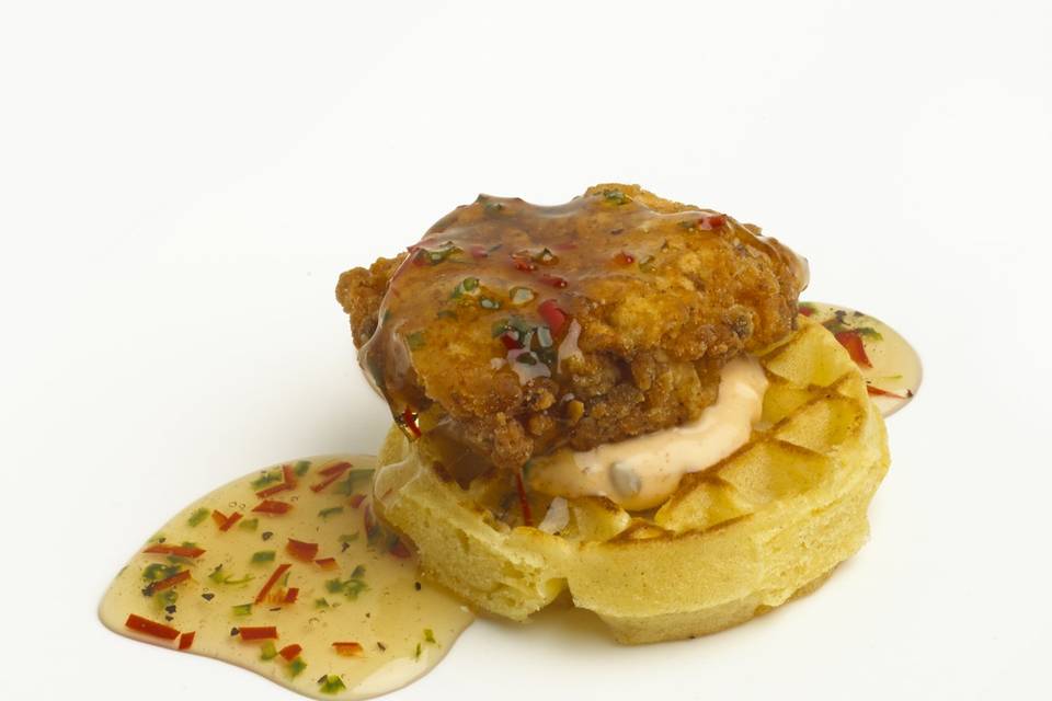 Mini chicken & waffles