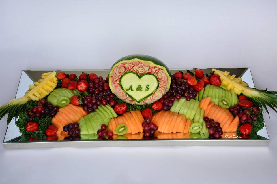 Fruit carving w/ platter