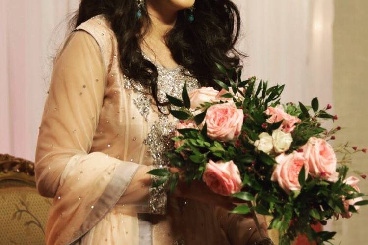 Stunning bride in pink