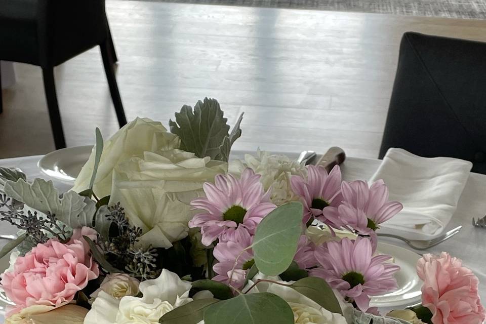 White altar flowers