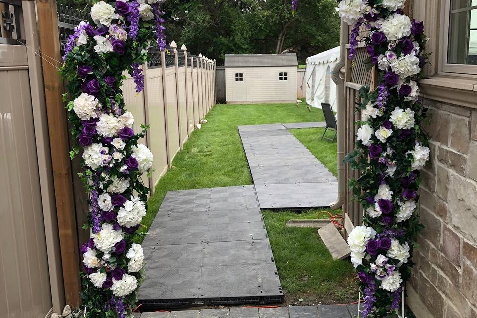 Summer floral arch