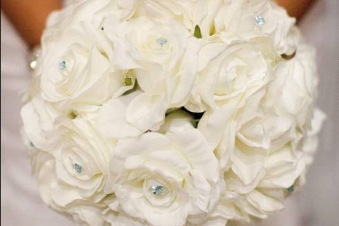 White rose bouquet