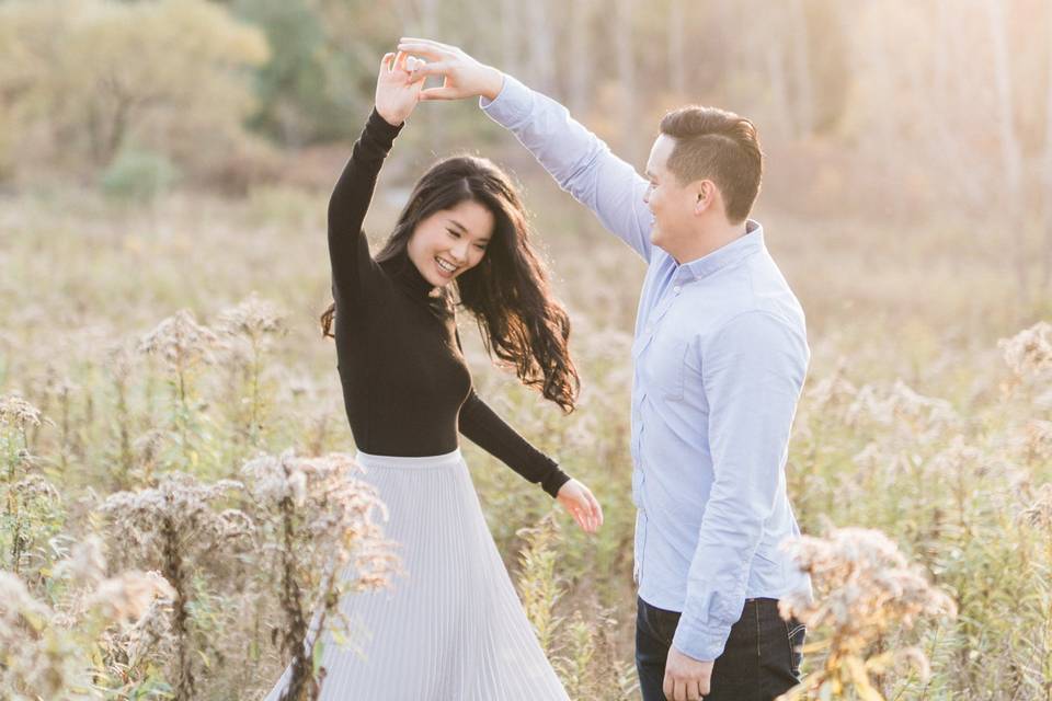 Sunset Fall Engagement