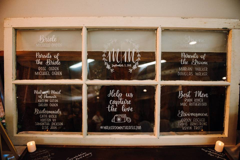 Bridal Party Window