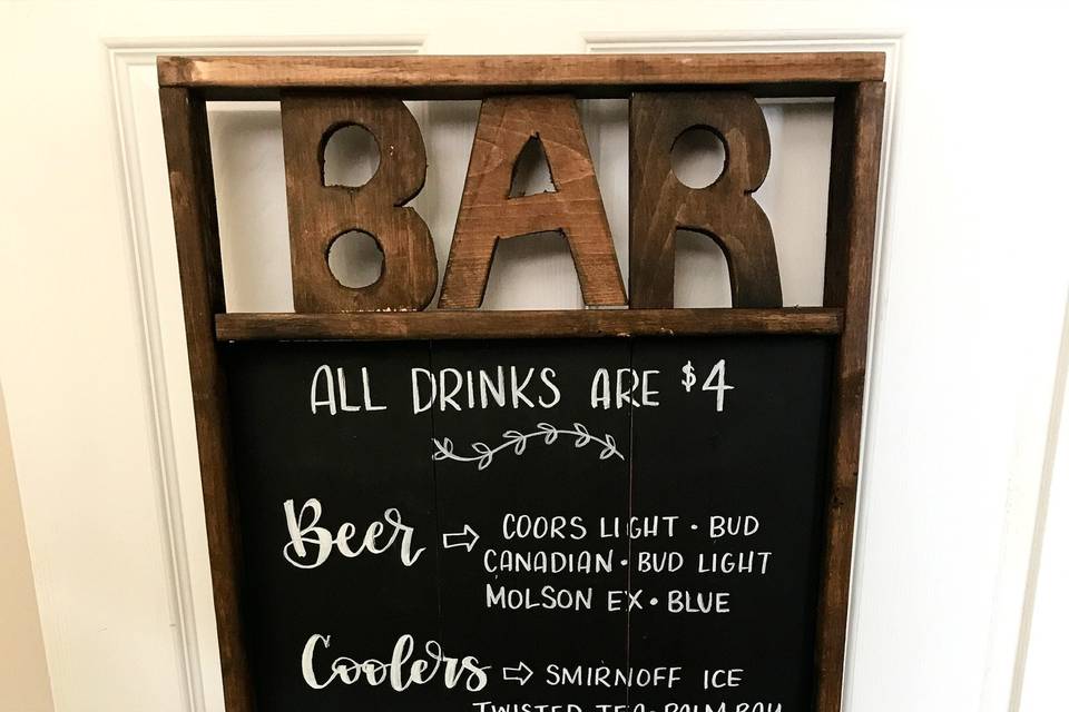 Bar sign