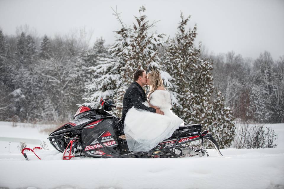 Winter Bride and Groom