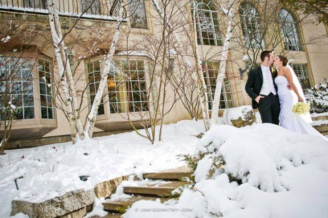 Winter Bride and Groom