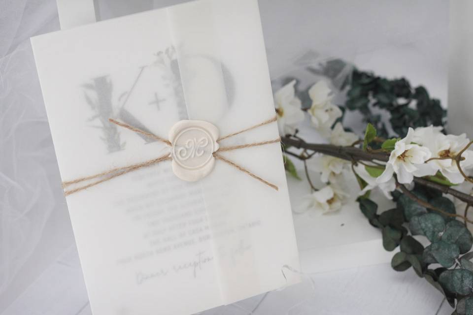 Rustic Wax Seal & Vellum Wrap