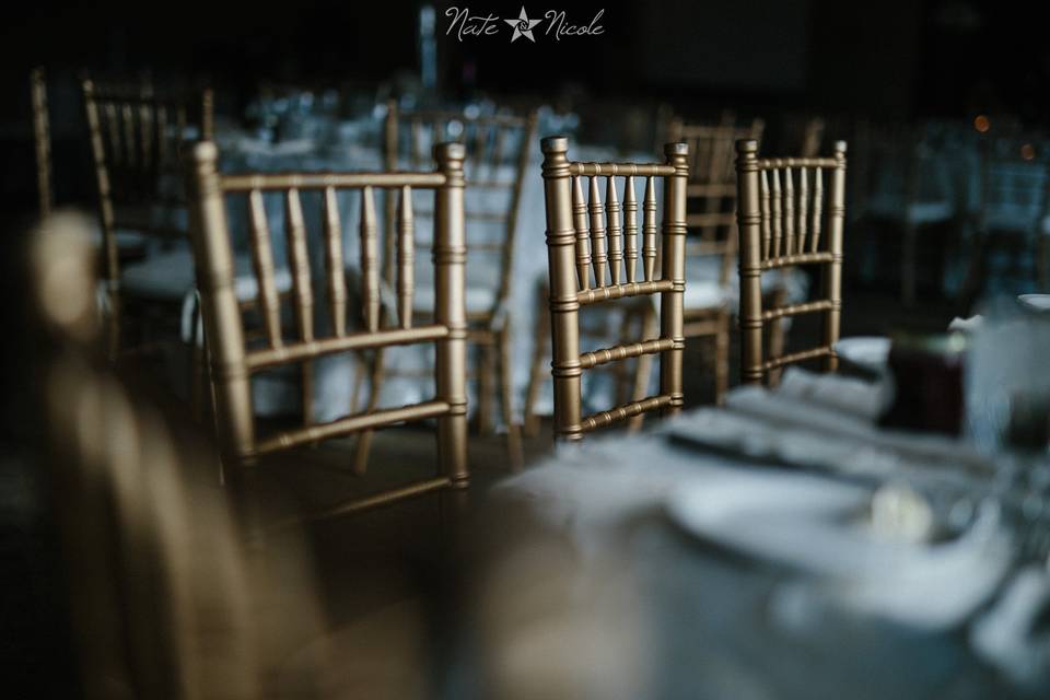 Gold chiavari chairs