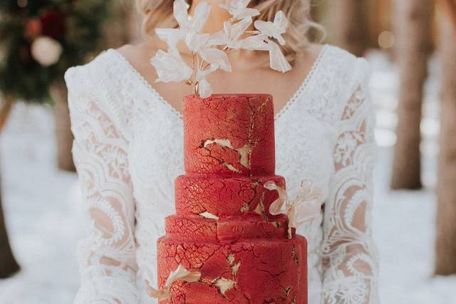 Kintsugi - red & gold