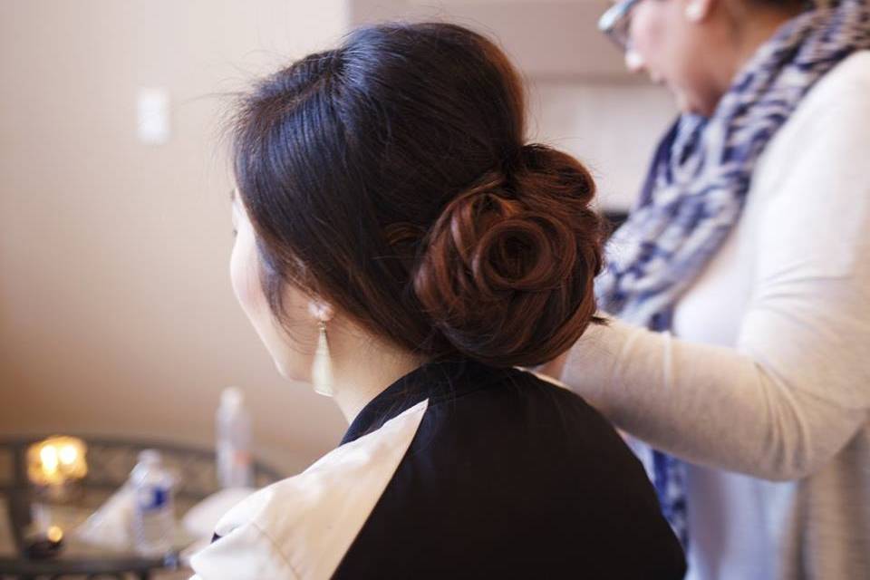 Bridal updo