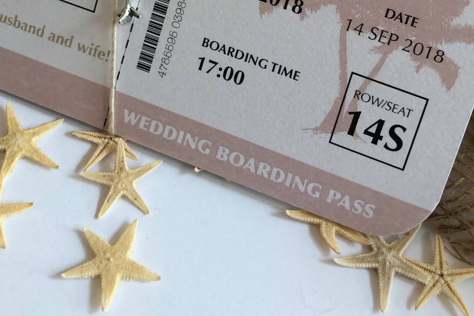 Boarding Pass Invitation