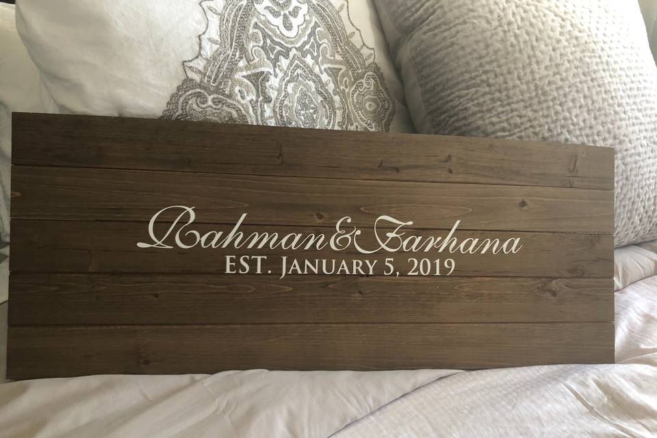 Custom Wood Sign/Guest Board