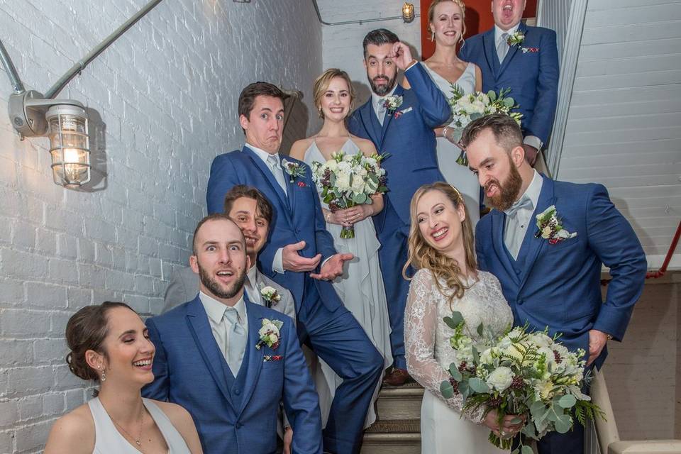 Wedding party portrait