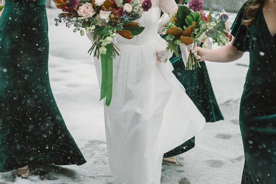 Bouquet in the snow