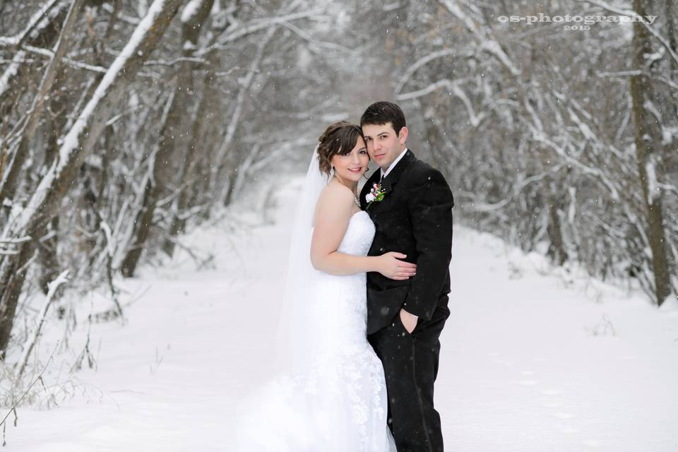 Moosomin, Saskatchewan winter wedding