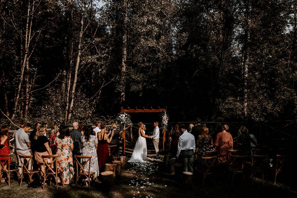 Backyard Wedding Ceremony