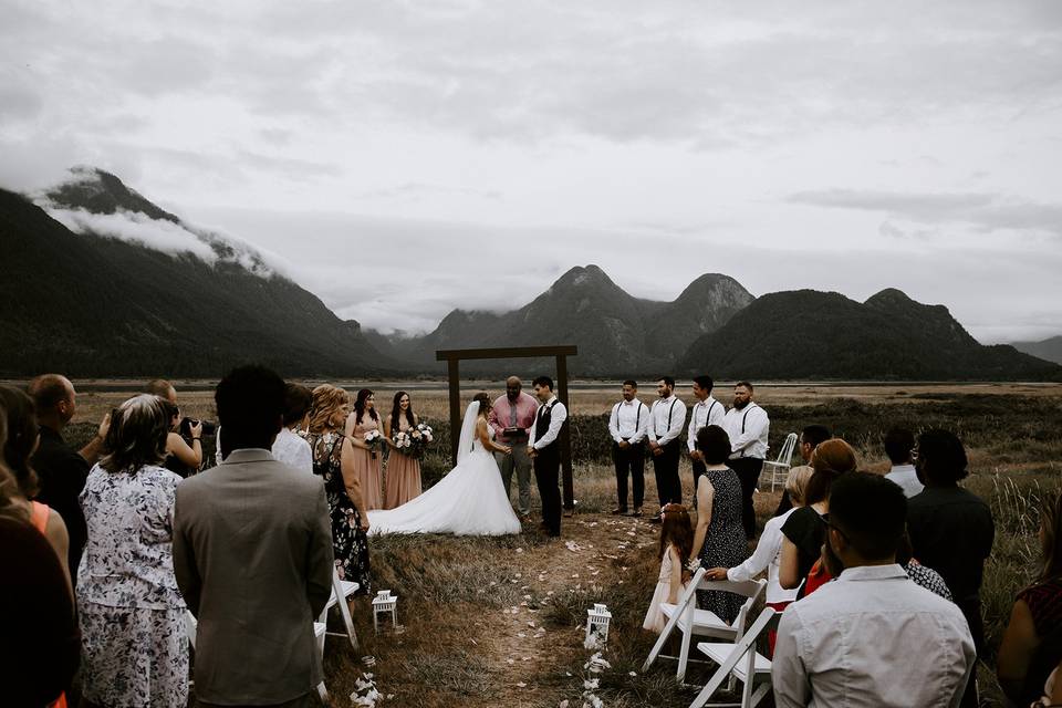 Pitt Lake Wedding Mountains