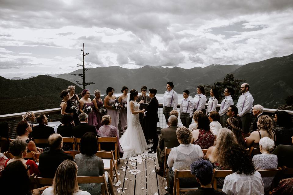 Pitt Lake Wedding Mountains