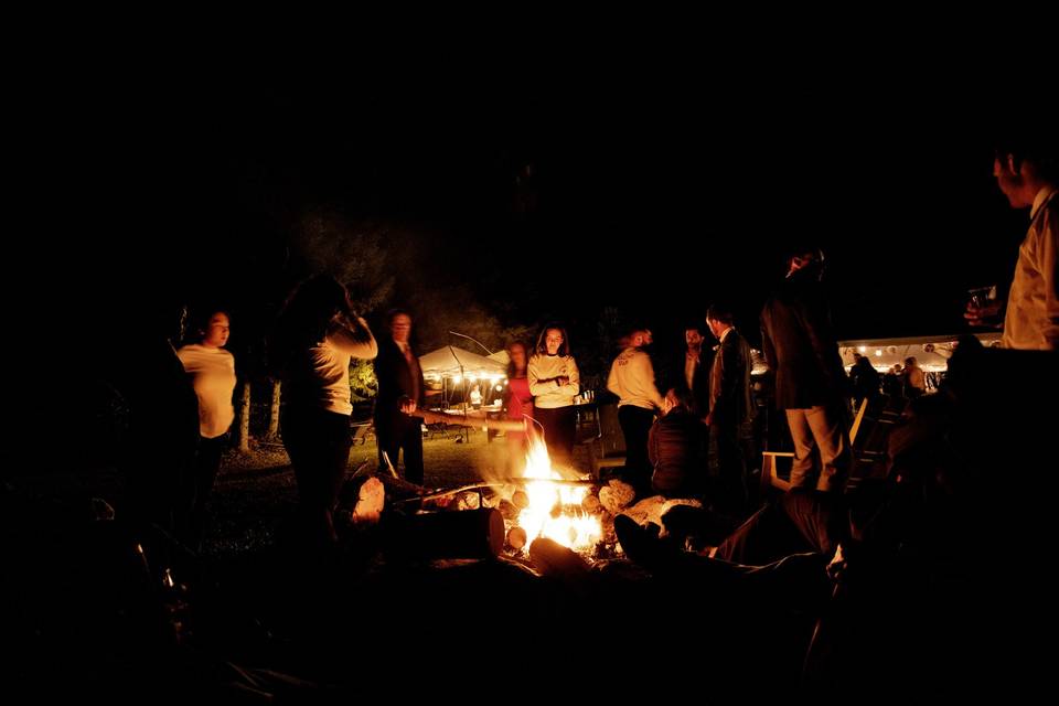 Wedding campfire