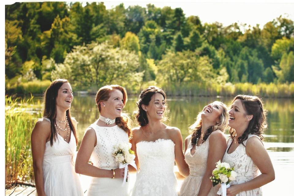 The beautiful bride and her ma