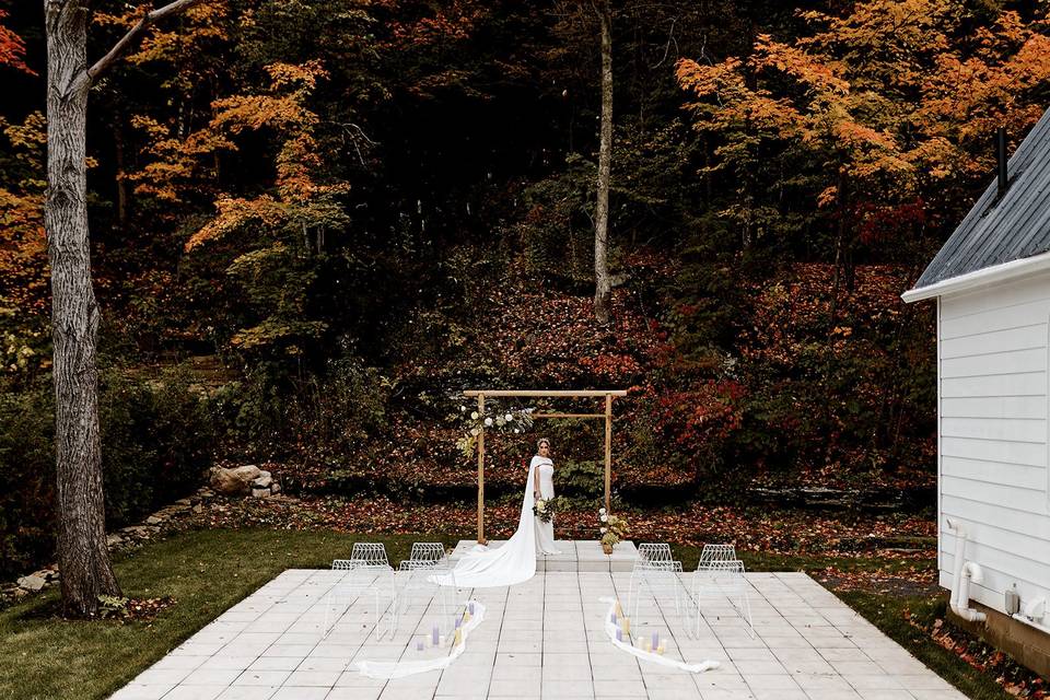 Outdoor ceremony space