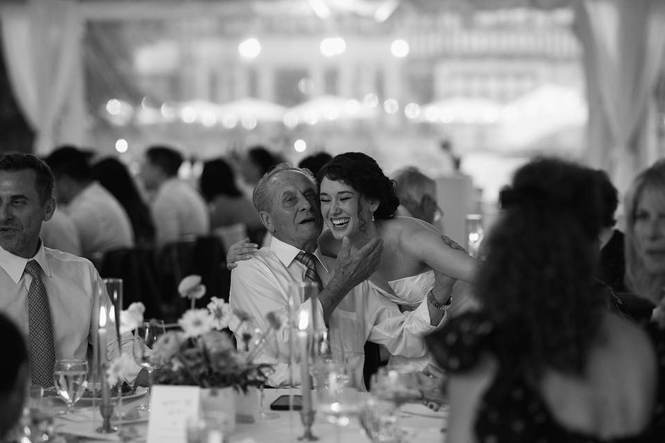 Candid reception moments