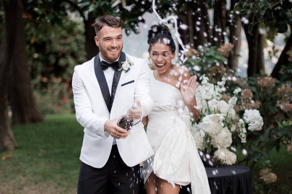 Popping the champagne