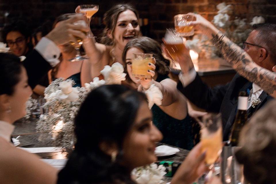 Toast to the newlyweds