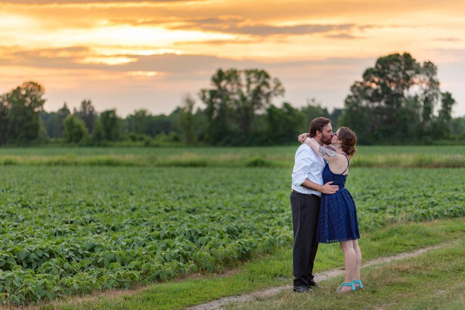 Sunset kisses