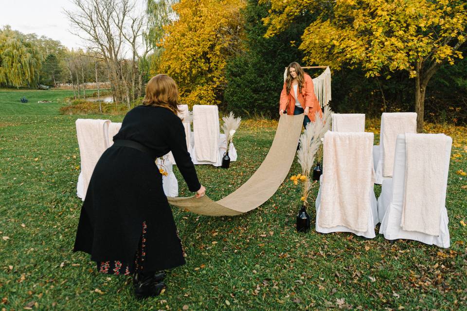 Setting up a ceremony