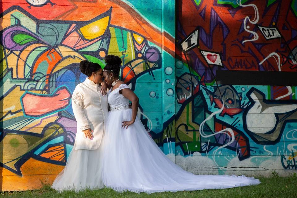 Graffiti and couple