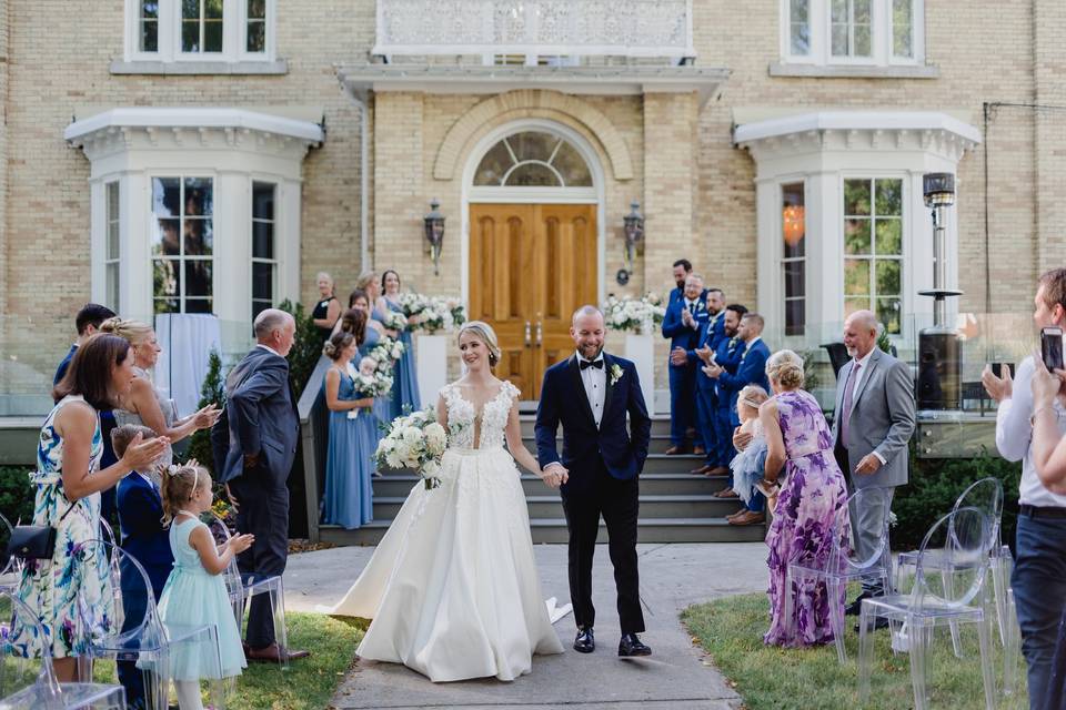 Gorgeous bride and groom