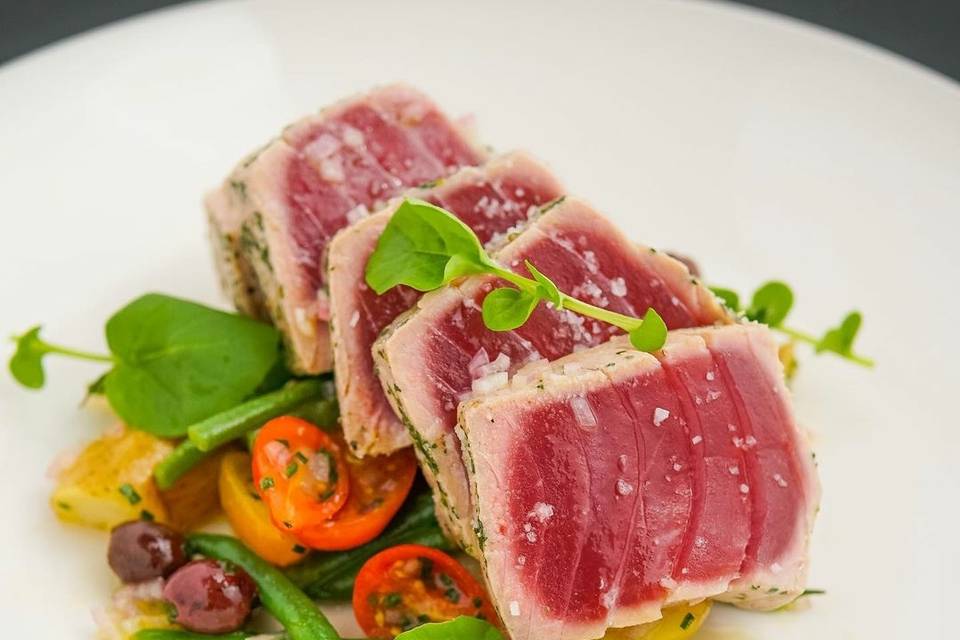 Tuna nicoise appetizer