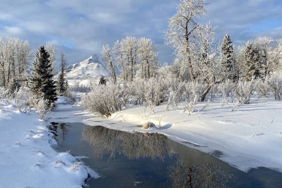 Winter scene at The Ranch