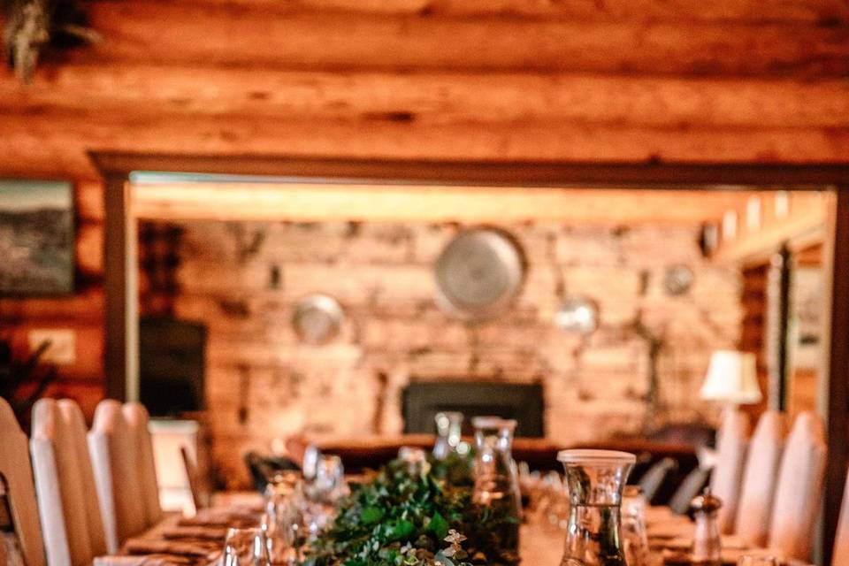 The Lodge Reception table