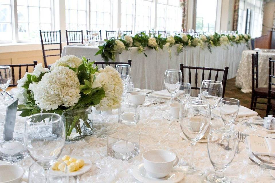 Centerpieces and Head table