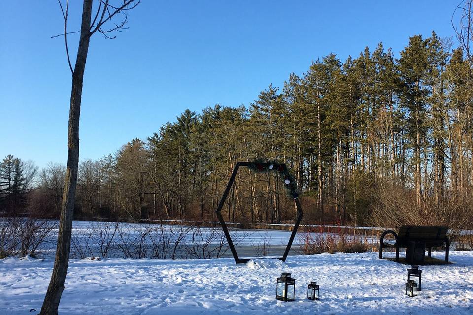 Winter outdoor wedding