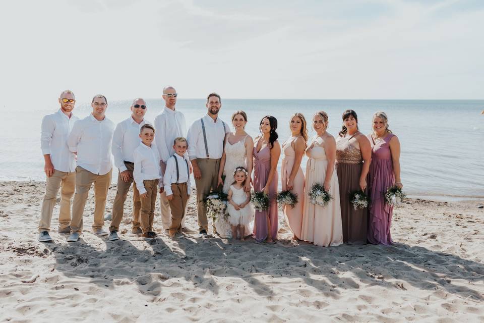 Beach Wedding Party