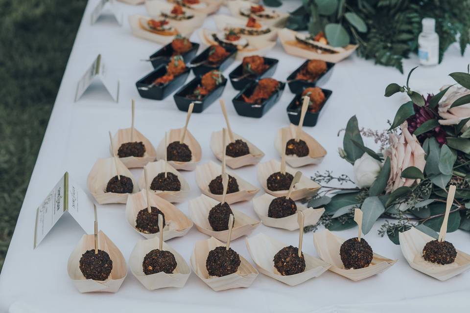 Table set for a wedding