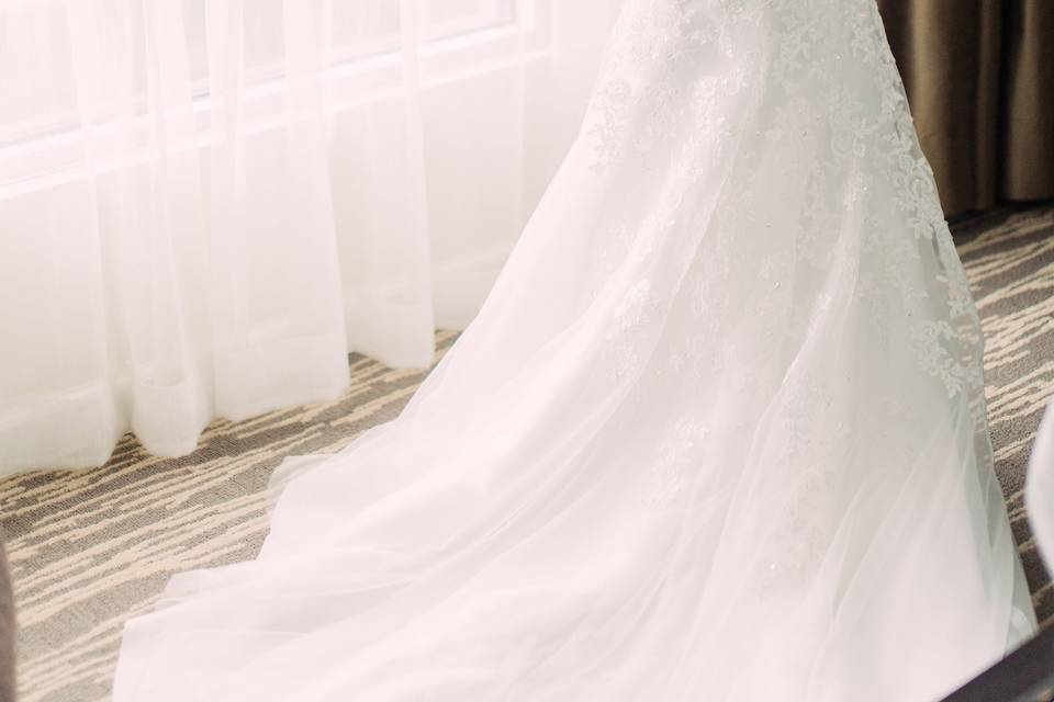 Bride in guest room