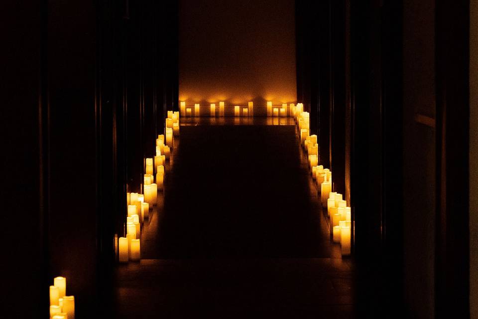 Candle way in Les Voutes