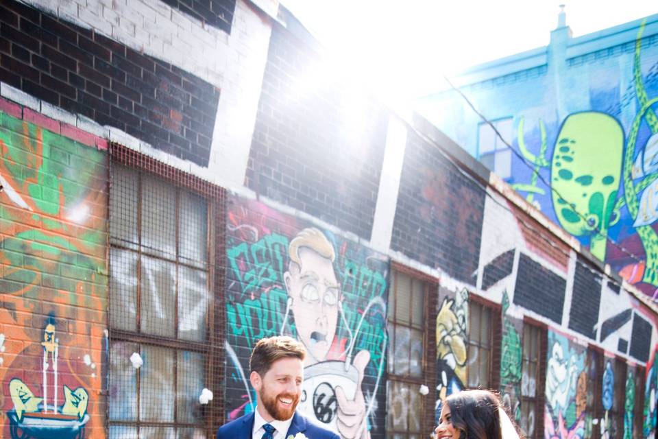 Graffiti Alley Toronto Bride