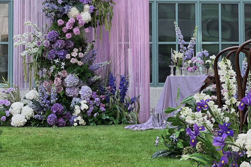 Beautiful backdrop ceremony