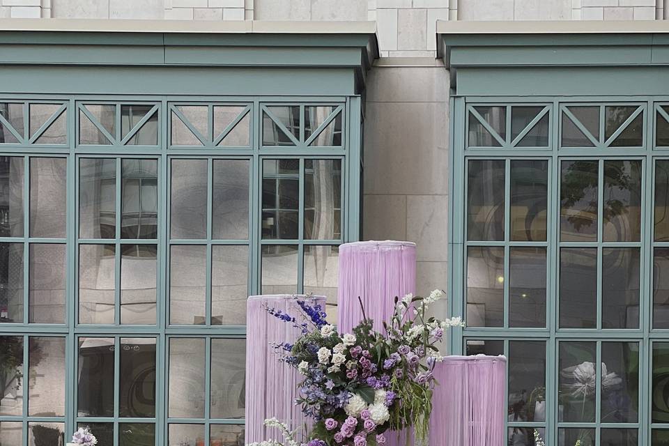 Beautiful backdrop ceremony