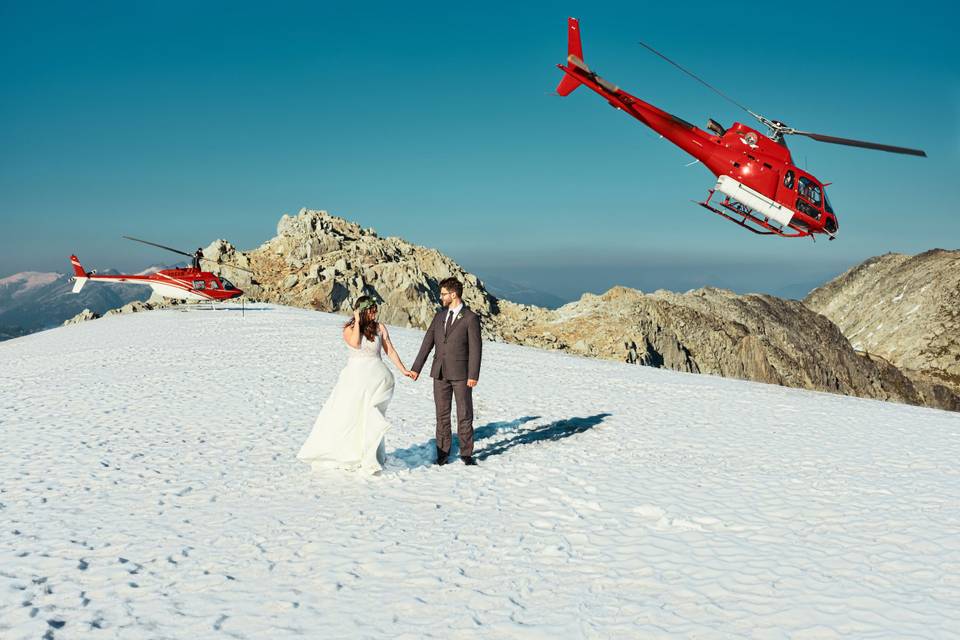 Helicopter wedding